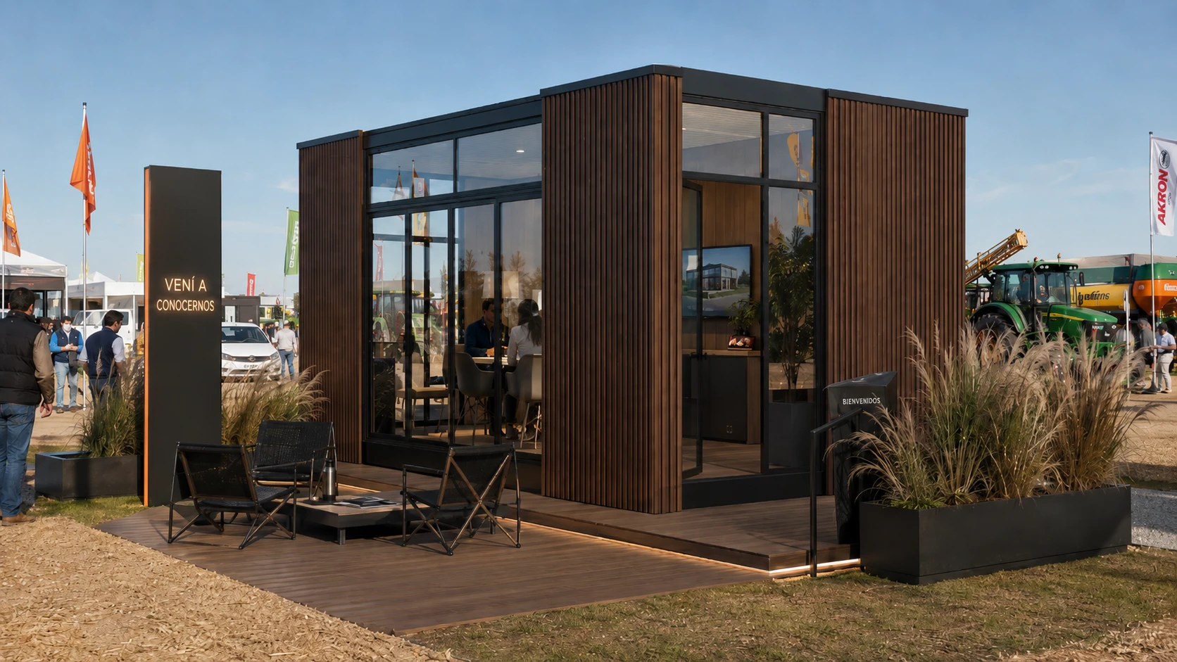 Offis SMART 18 utilizado como stand modular premium en una exposición